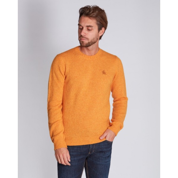 MAGLIONE SHETLAND CREW NECK SOFT WOOL KNIT FOREST
